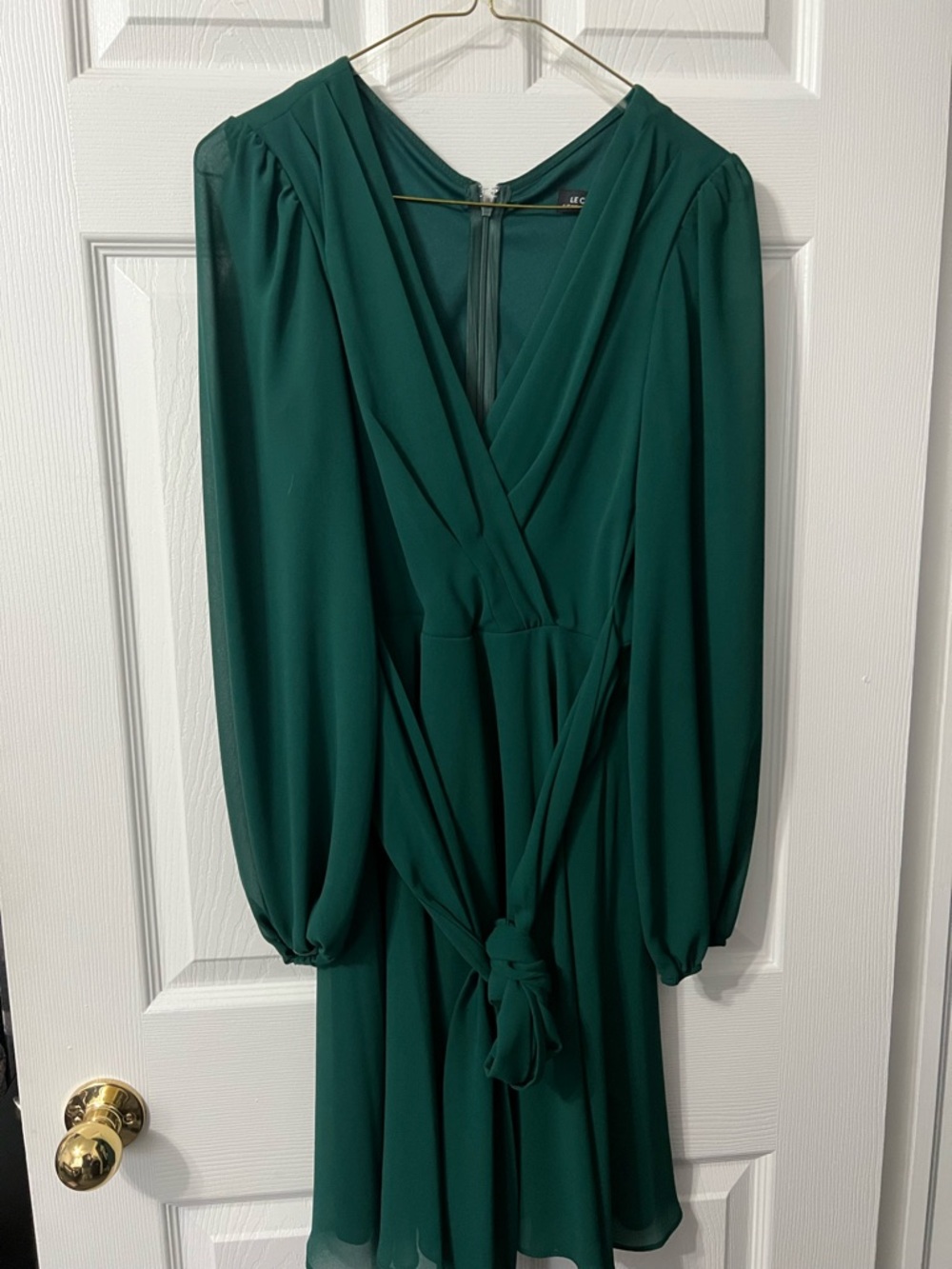 Green Tie front Dress